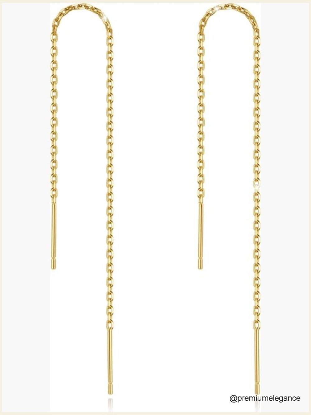 Sterling Silver Threader Chain Dangle Earrings Hypoallergenic 4.8"